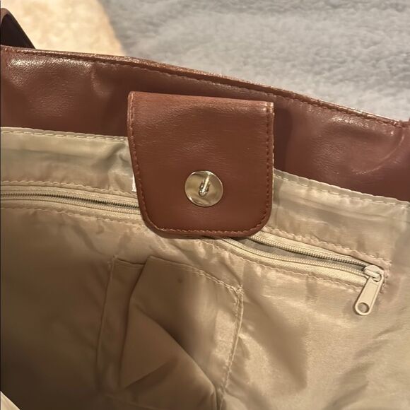 Chadwick’s Brown Patterned Tote Bag Satchel Purse Shoulder Bag Handbag - Picture 7 of 8